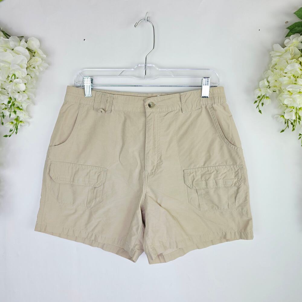 Columbia Cargo Shorts Women’s Size 10 Beige Khaki Hiking Utility Gorpcore